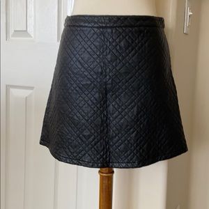 Forever 21 quilted faux leather mini skirt, size M
